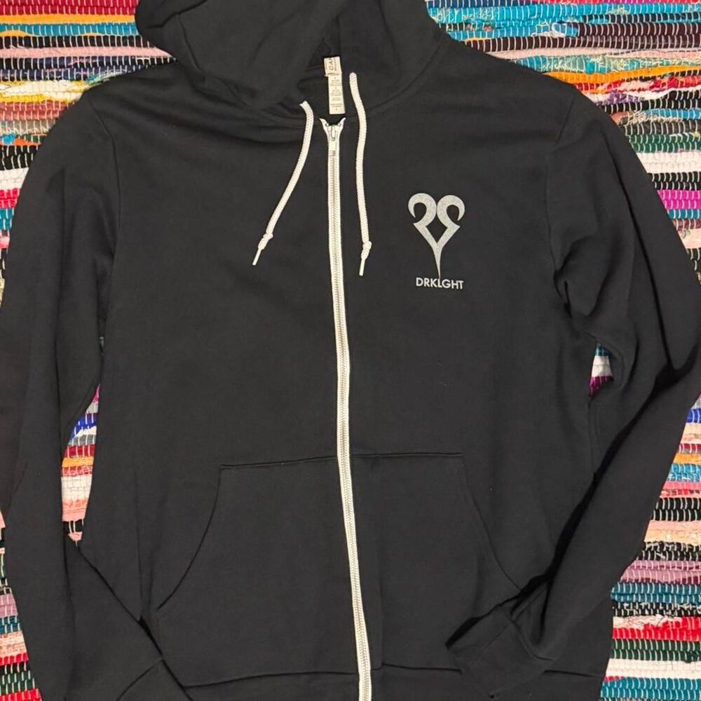Bella-canvas Men's Black and Navy Hoodie